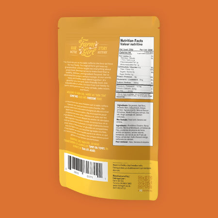 Farm Girl Honey Os Cereal, 280g/9.8 oz., Pouch, back of pouch