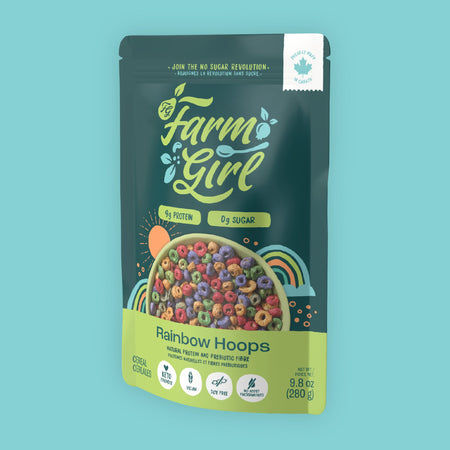 Farm Girl Rainbow Hoops Cereal, 280g/9.8 oz. - Front Of Pouch