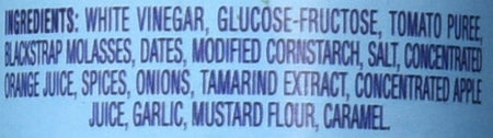 HP Sauce - Original 400ml/13.5 oz. Bottle Ingredients