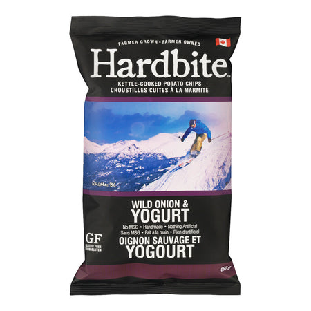 Hardbite Wild Onion & Yogurt All Natural Potato Chips, 150g/5.3oz., {Imported from Canada}
