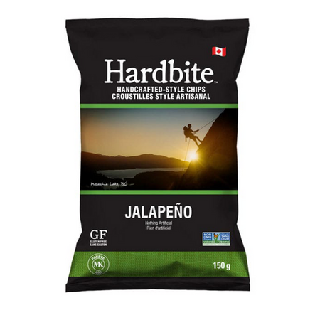 Hardbite Jalapeno Natural Potato Chips, 150g/5.3oz., {Imported from Canada}