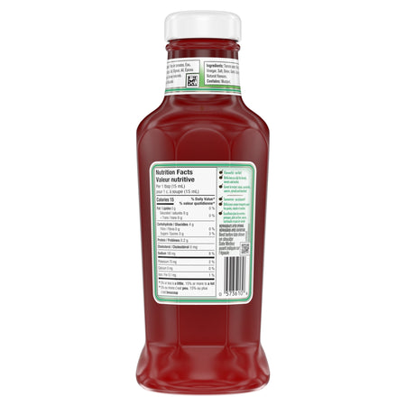 Heinz Chili Sauce, 455ml (15.4oz) Bottle Back Side