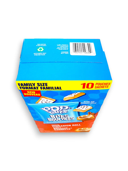 Kellogg's Pop-Tarts Bites, Frosted Cinnamon Roll, 10 pouches, 400g, top of package.