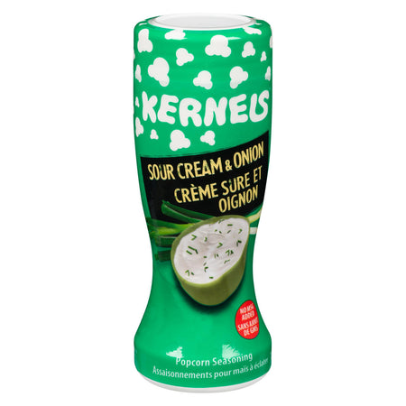 Kernels Sour Cream and Onion Popcorn Seasoning 100g Bottle Front Side