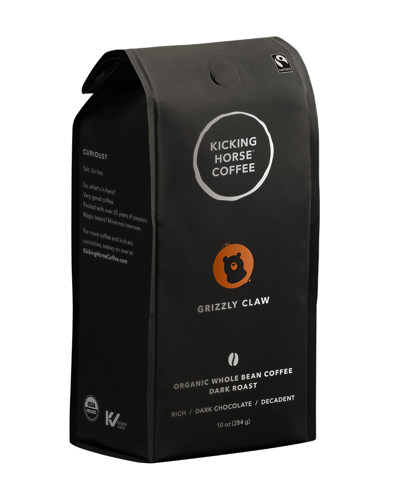 Kicking Horse Grizzly Claw Whole Bean Coffee, Dark Roast, 1lb. {Imported from Canada}