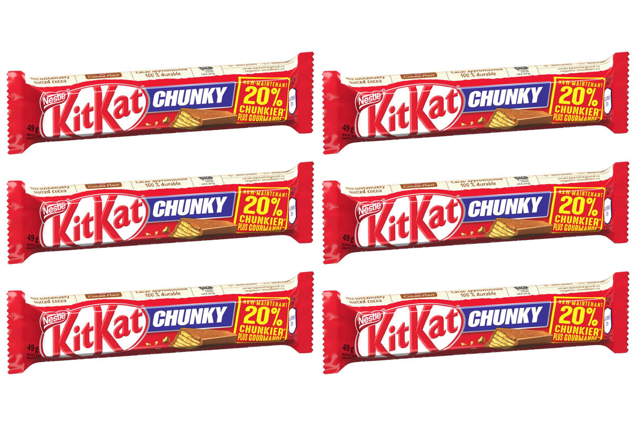 Kit Kat Chunky Original -  (48g x 6 Bars) {Imported from Canada}