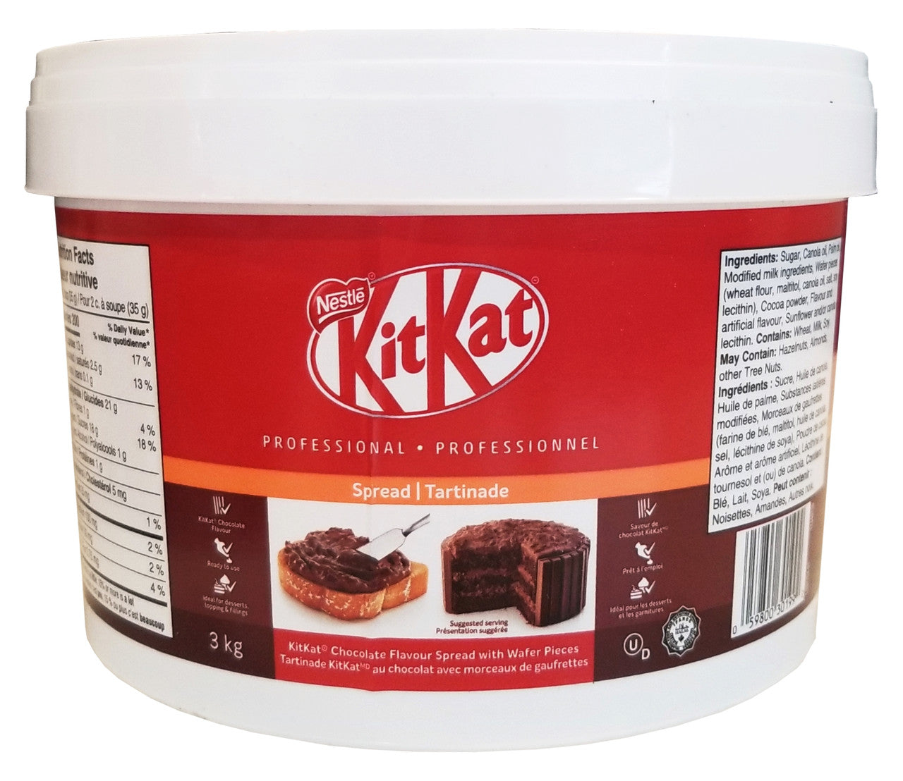 Nestle Professional KitKat Chocolate Spread, 3kg/6.5 lbs., {Imported from Canada}