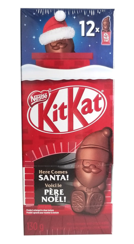 Nestle Kit Kat Chocolate Santas 12ct, 130g/4.5 oz. Box {Imported from Canada}
