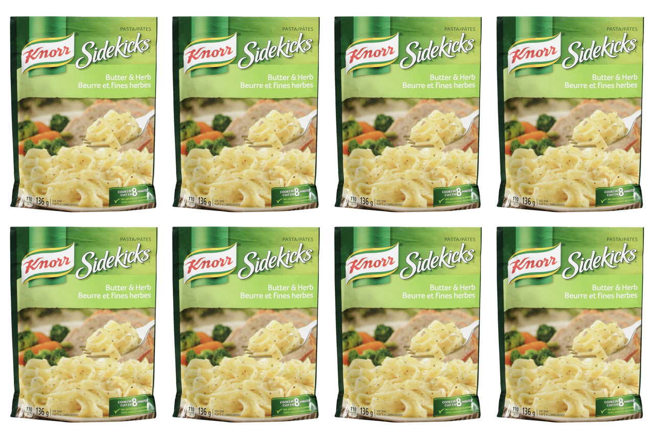 Knorr Pasta Butter & Herb Side Dishes 136g/4.8oz, Pack of 8, (Imported from Canada)