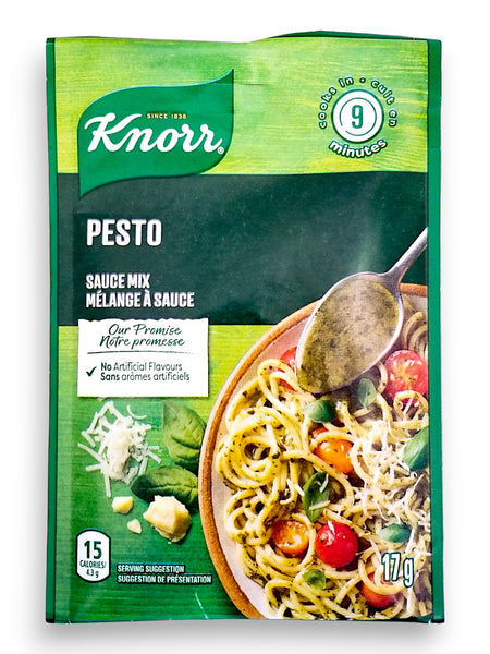 Knorr Pesto Sauce Mix, 17g, front of pouch.