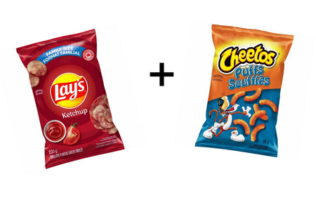 Lay's Potato Chips - Ketchup and Cheetos Mashup 235g/8.3 oz., Bag {Imported from Canada}