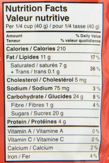 M&Ms Peanut Butter Chocolate Candy, 230g / 8.1oz Nutrition Facts