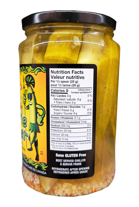 Matt & Steve's Hot and Spicy Pickle Spears, 750mL/25.4 oz., {Imported from Canada}