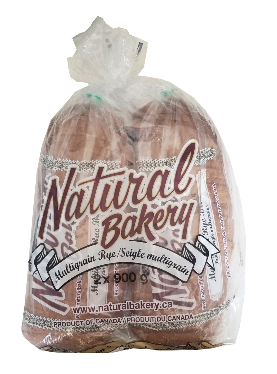 Natural Bakery Mulitgrain Rye Bread, 990g/31.7 oz., 2pk {Imported from Canada}