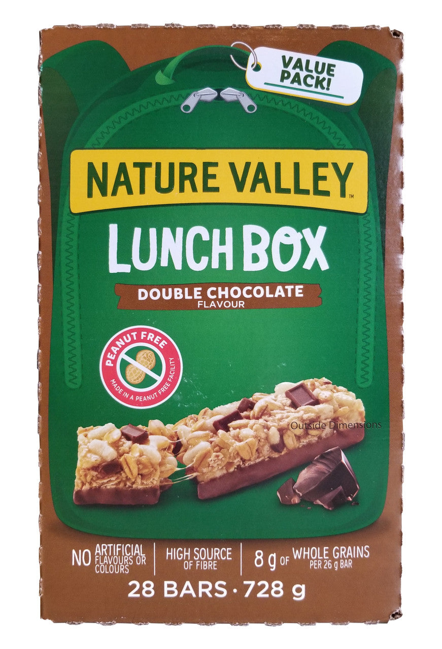 Nature Valley Lunch Box Double Chocolate Flavor Granola Bars, 28ct, 728g/1.6 lbs., {Imported from Canada}