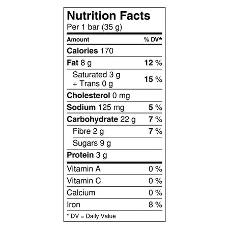Nature Valley Sweet & Salty Dark Chocolate Nut Granola Bars, 6 Count, 210g/7.4 oz Nutrition facts