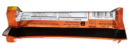 Nestle Coffee Crisp Pumpkin Spice Latte Chocolate Bar, 42g/1.5 oz. Bar Back Side