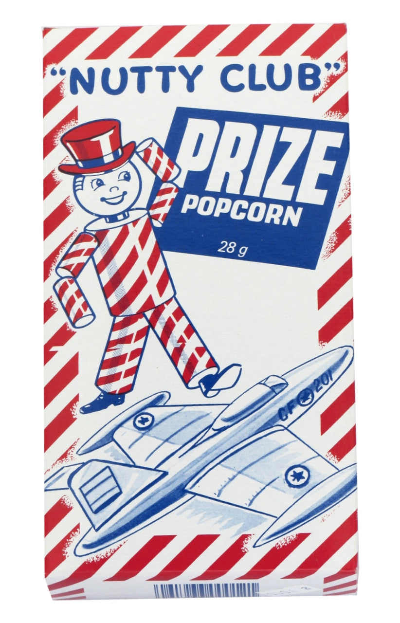 Nutty Club Retro Prize Popcorn, 28g/1oz., Box, {Imported from Canada}