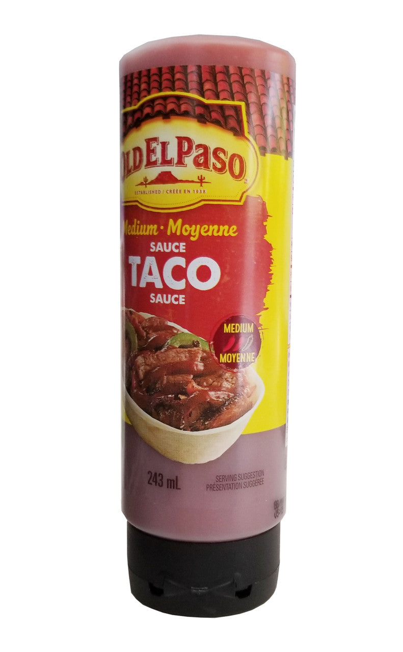 Old El Paso Taco Medium Sauce 243ml/9 fl. oz., {Imported from Canada}
