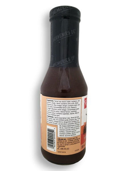 PC Memories Of Kobe Tamari Garlic Sauce 350ml/11.8 oz., back of bottle
