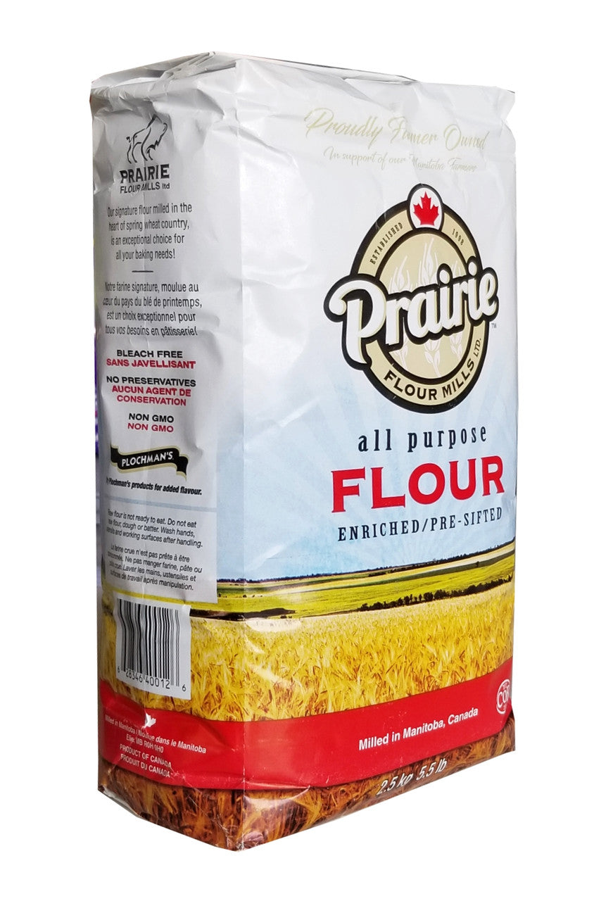 Prairie Flour Mills All Purpose Flour, 2.5kg/5.5 lbs. Bag {Imported from Canada}
