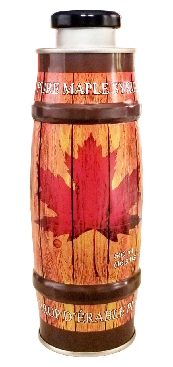 Pure Canadian Grade A Amber Maple Syrup, 500mL/16.9 fl. oz. Bottle {Imported from Canada}