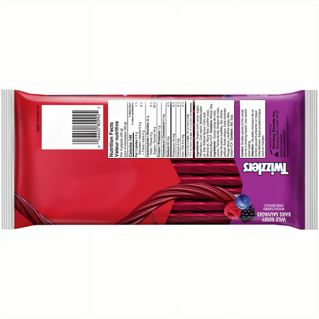 Twizzlers Wild Berry Flavored Twists, 400g/14.1 oz - Back