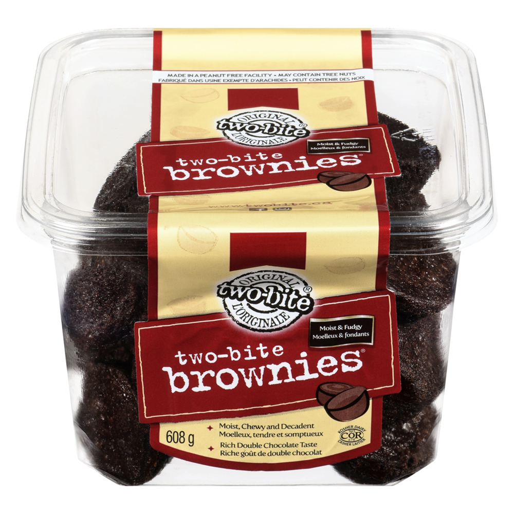 Original Two-Bite Brownies, 608g/1.3 lbs. Box (Imported from Canada)