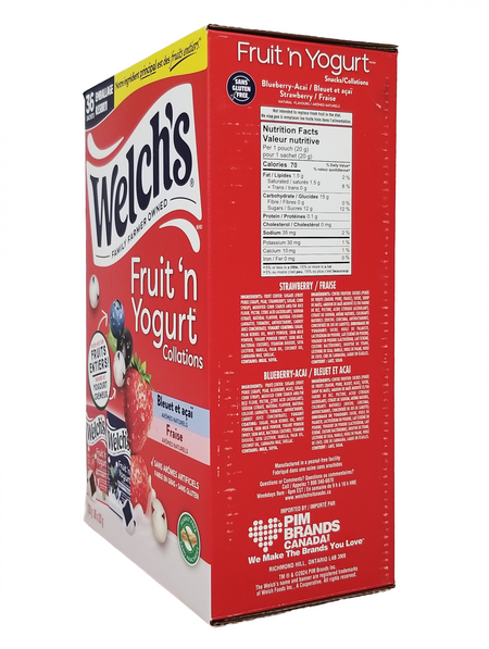 Welch's Fruit 'n Yogurt box on a white background