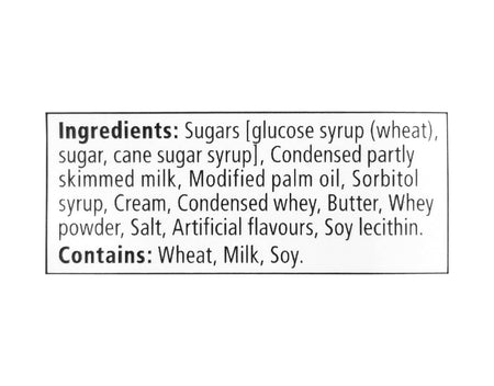 Werther's Original Caramel Apple Flavored Soft Caramels, 250g/8.75 oz. Bag Ingredients