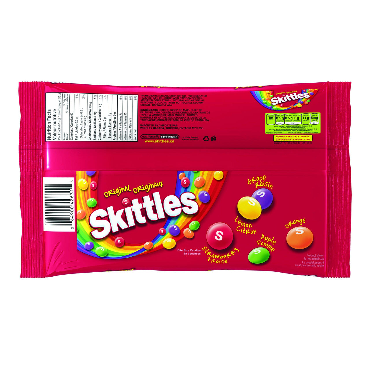 Skittles Multi-Coloured, Fun Size Candies, 20ct, 304g/10.7oz., {Imported from Canada}