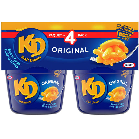 Kraft Dinner Snack Cups Original Macaroni & Cheese, 24 Pack (6 Boxes of 4 Cups) {Imported from Canada}