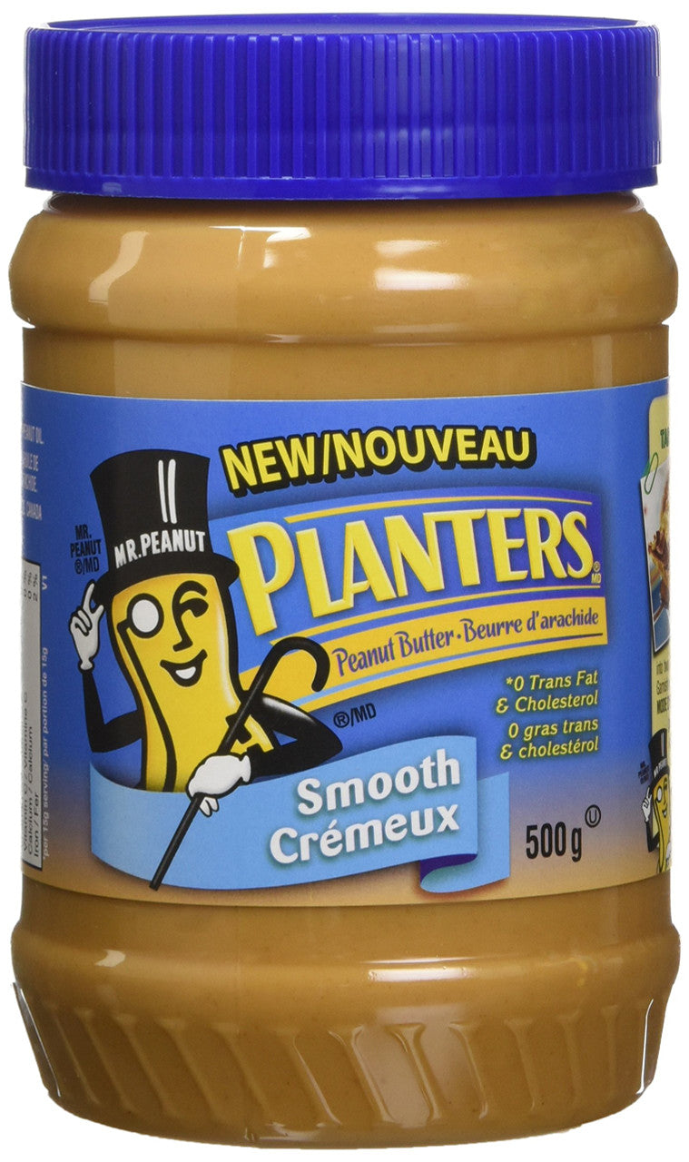 Planters, Smooth Peanut Butter, 500g/17.6oz., {Imported from Canada}