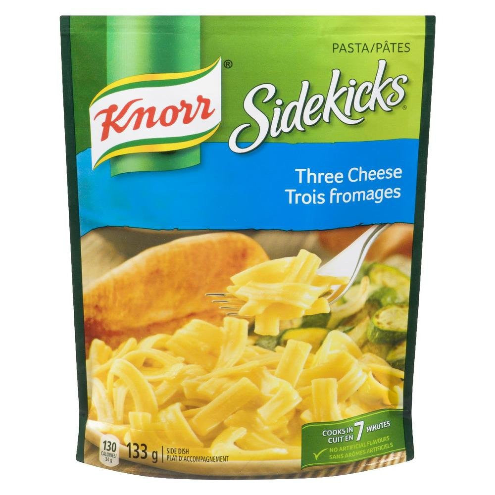 Knorr Sidekicks Three Cheese Pasta  133g/4.69 Oz (8pk) {Imported from Canada}