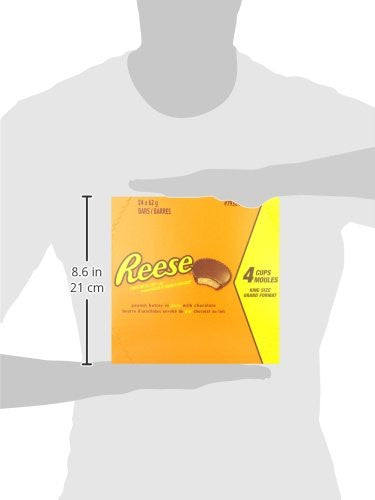 REESE Peanut Butter Cups, Chocolate Candy, 24ct, 62g/2.2oz., {Imported from Canada}