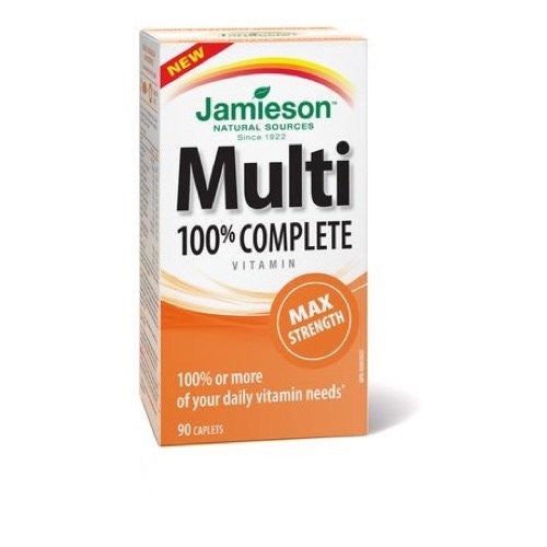 Jamieson 100% Complete Multivitamin Max Strength formula, 90 Capsules