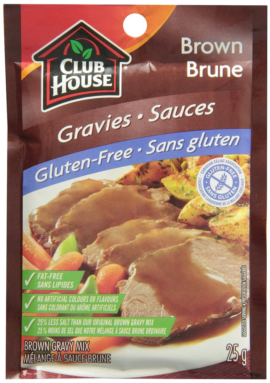 Club House Brown Gravy Mix Gluten Free 25g (3pk) {Imported from Canada}