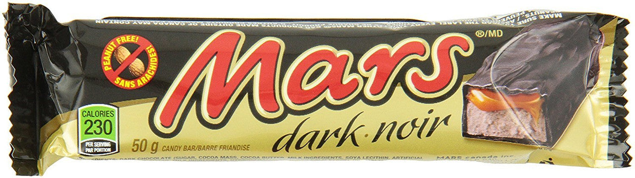Mars Candy Bars, Dark Chocolate, 50g/1.8oz - 24pk {Imported from Canada}
