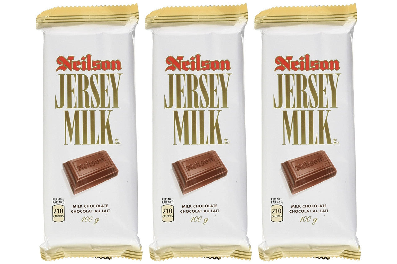 Neilson Jersey Milk Chocolate Bars, 100g/3.5oz. (Pack of 3) {Imported from Canada}