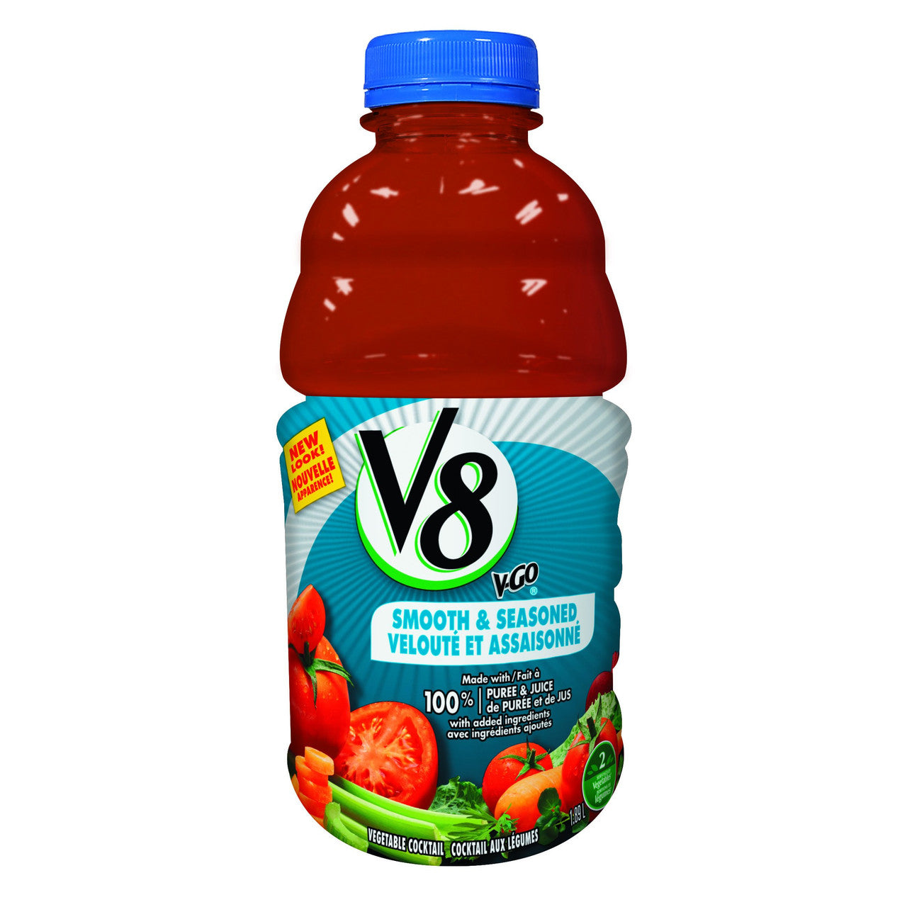 Campbell V8 Smooth & Seasoned Vegetable Cocktail, 1.89L/64 oz. {Imported from Canada}