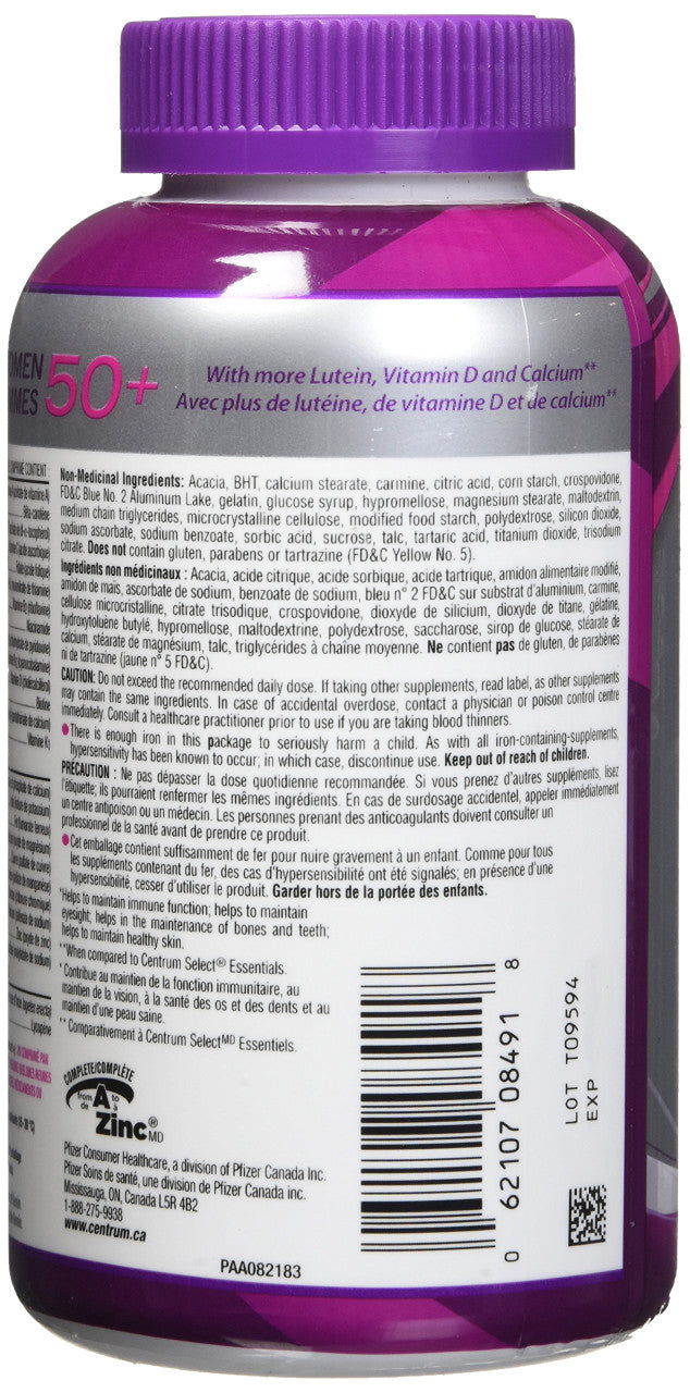 Centrum Multivitamin/Mineral Supplement for Women 50+, 250 tablets