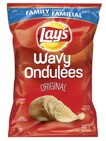 Lay's Wavy Original Chips 255g/9 oz., {Imported from Canada}