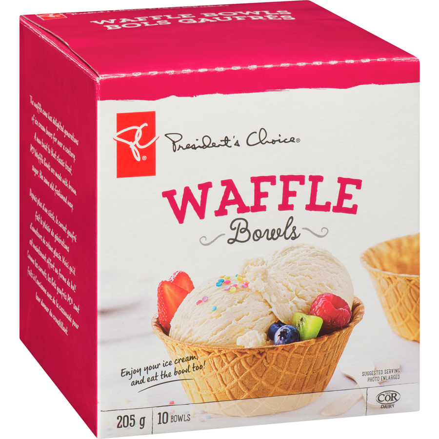 PC ICE Cream Cone Waffle Cone Bowls - (10ct) 205g/7.2 oz {Imported from Canada}