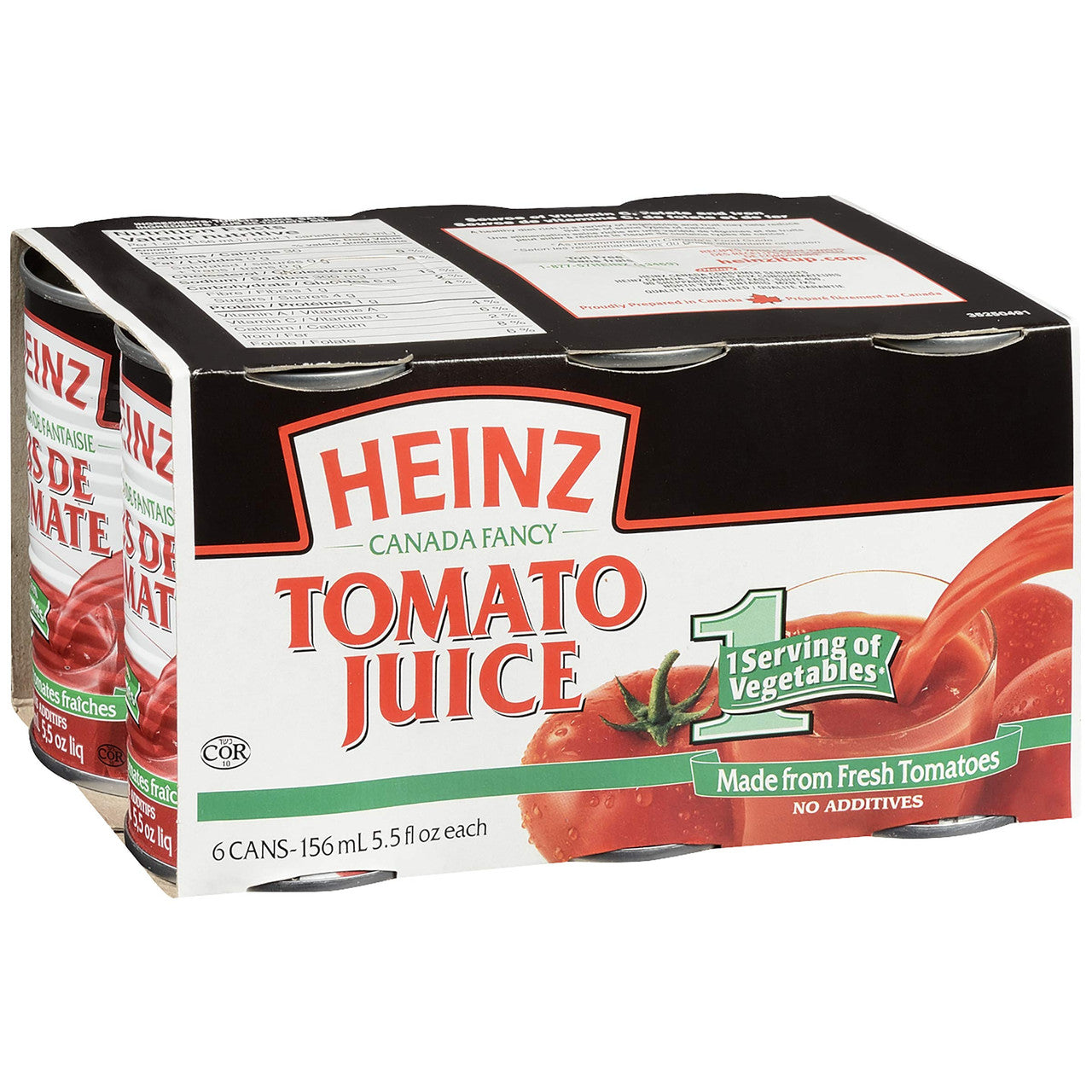 HEINZ Tomato Juice 156 ml/5.5 fl oz., 6 Pack - {Imported from Canada}