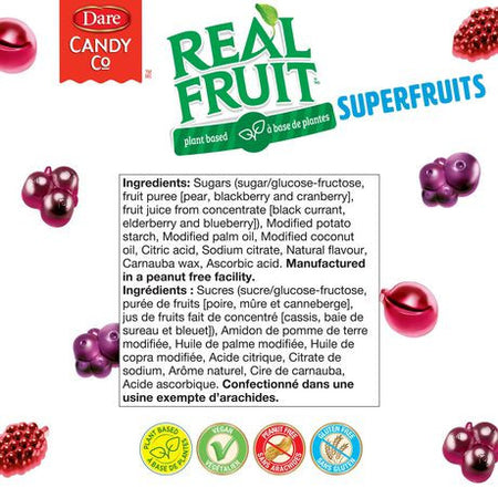 Dare RealFruit Gummies, Superfruits Candy, 180g/6.3oz., {Imported from Canada}