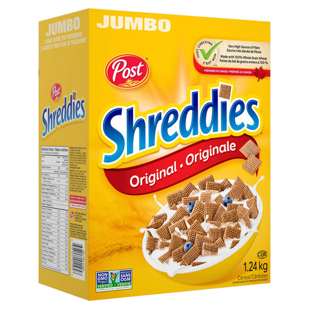 Post Jumbo Shreddies Cereal, 1.24kg/43.73oz {Imported from Canada}
