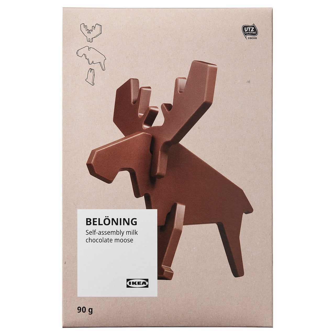 IKEA BELÖNING Self-Assembly Milk Chocolate Moose, 90g/3.15 oz. {Imported from Canada}