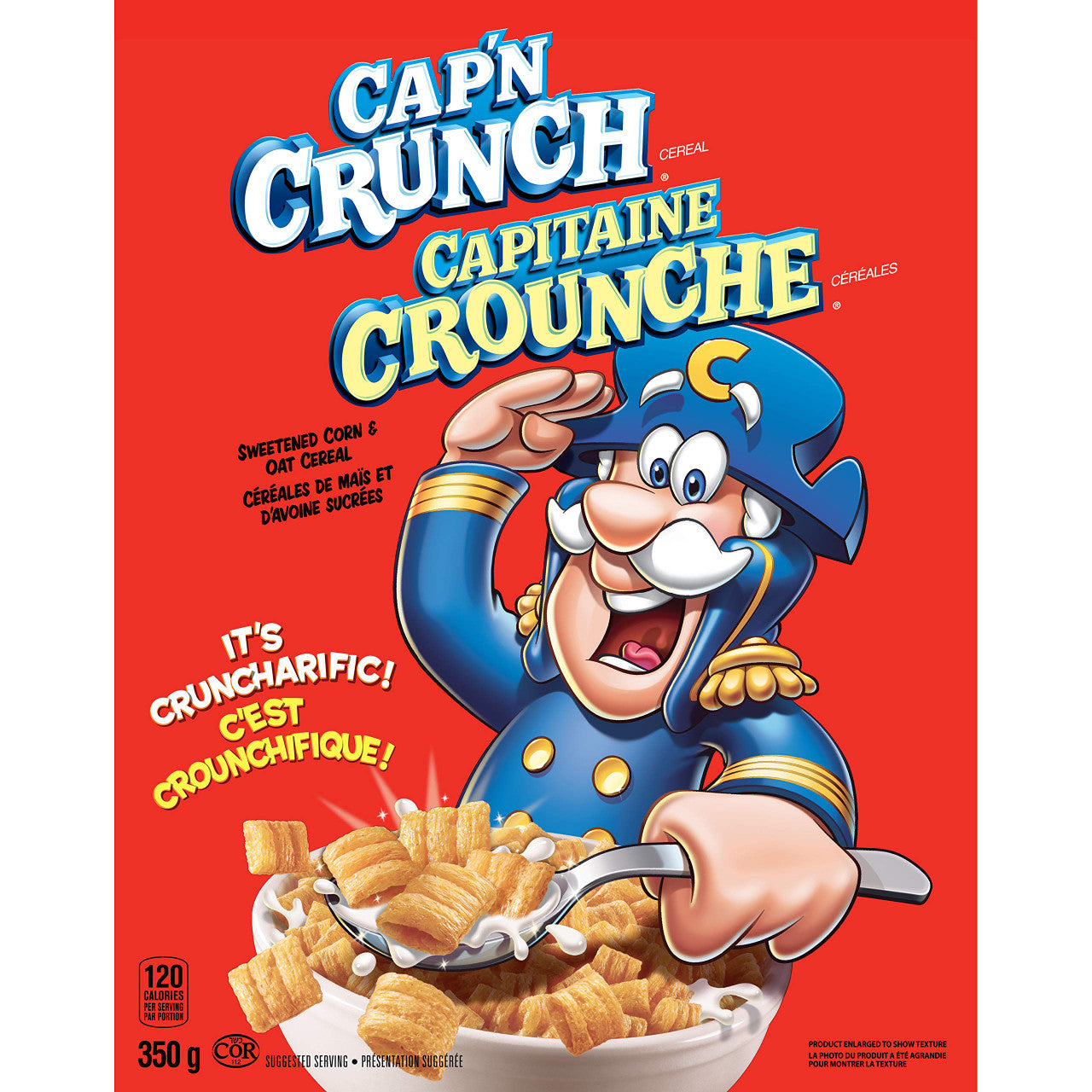 Quaker CAP'N CRUNCH Cereal 350g/12.34 oz., {Imported from Canada}