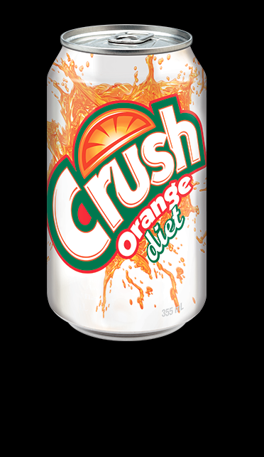 Crush Diet Orange Drink Cans 355ml 12floz (12pk)  {Imported from Canada}