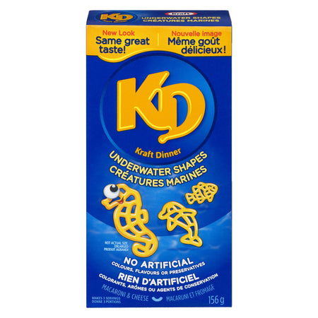 Kraft Dinner Underwater Creatures Mac & Cheese, 156g/5.5oz., (12ct) {Imported from Canada}